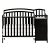 Casco 4-in-1 Black Mini Crib and Changing Table by Dream On Me