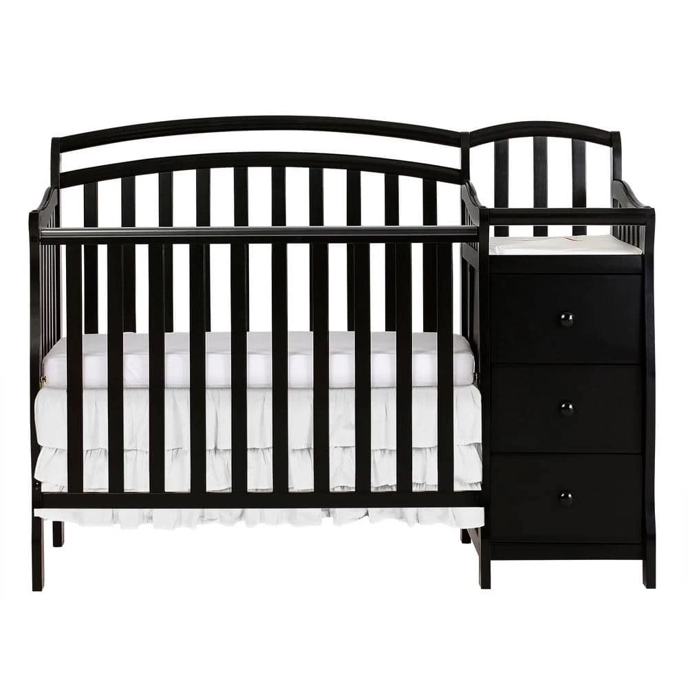 Casco 4-in-1 Black Mini Crib and Changing Table by Dream On Me 1 Casco 4-in-1 Black Mini Crib and Changing Table by Dream On Me