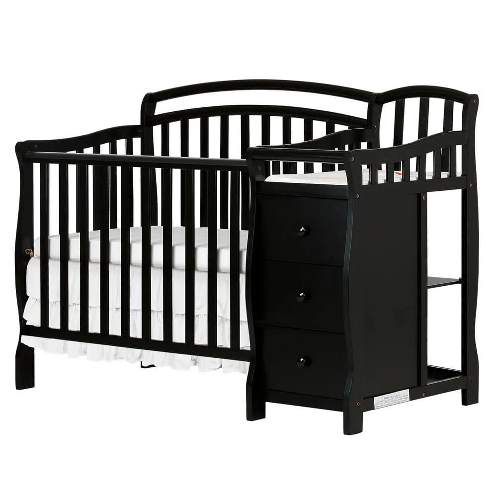 Casco 4-in-1 Black Mini Crib and Changing Table by Dream On Me 2 Casco 4-in-1 Black Mini Crib and Changing Table by Dream On Me - Image 2