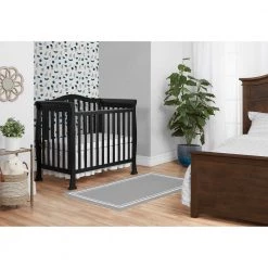 Naples 4-in-1 Black Convertible Mini Crib by Dream On Me -Shabby Chic Shop black dream on me cribs 633 k c3 1000