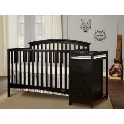 Niko Black 5-In-1 Convertible Crib with Changer by Dream On Me -Shabby Chic Shop black dream on me cribs 656 k 31 1000