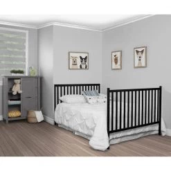 Synergy Black 5-in-1 Convertible Crib by Dream On Me -Shabby Chic Shop black dream on me cribs 657 k 66 1000