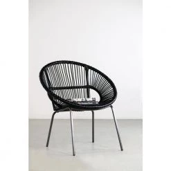 Louanne Black Rattan Occasional Chair by East At Main -Shabby Chic Shop black east at main accent chairs tt uc rl107 bl c3 1000
