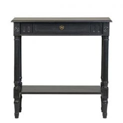 Marisol 44 in. Black Standard Rectangle Bayur Wood Console Table with Drawers by East At Main -Shabby Chic Shop black east at main console tables tt du 75010 bl 4f 1000