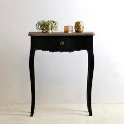 Dove 30 in. Black/Brown Rectangle Bayur Wood Console Table with Bayur Wood by East At Main -Shabby Chic Shop black east at main console tables tt ur 75003 bl 31 1000