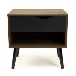 Seine Dark Wood/Black Nightstand with Shelf and Drawer Storage by Humble Crew -Shabby Chic Shop black humble crew nightstands et8586 c3 1000