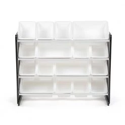 Jayden Black/White Super-Sized Toy Organizer with 16-Bins by Humble Crew -Shabby Chic Shop black white humble crew kids storage cubes wo128 4f 1000