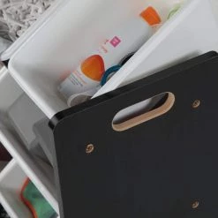 Jayden Black/White Super-Sized Toy Organizer with 16-Bins by Humble Crew -Shabby Chic Shop black white humble crew kids storage cubes wo128 fa 1000