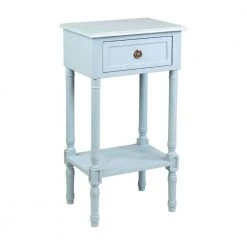 Lilith Light Blue Side Table by East At Main