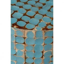 Brillion 18.5 Blue Coconut Shell Accent Table by East At Main -Shabby Chic Shop blue east at main end side tables tt jv nht402 4 bs 4f 1000