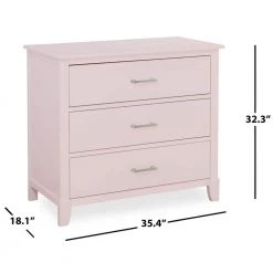 Universal Blush Pink 3-Drawers Chest I Kids Dresser I 3-Drawers Dresser I Mid Century Modern by Dream On Me -Shabby Chic Shop blush pink dream on me kids dressers 600 bp 77 1000