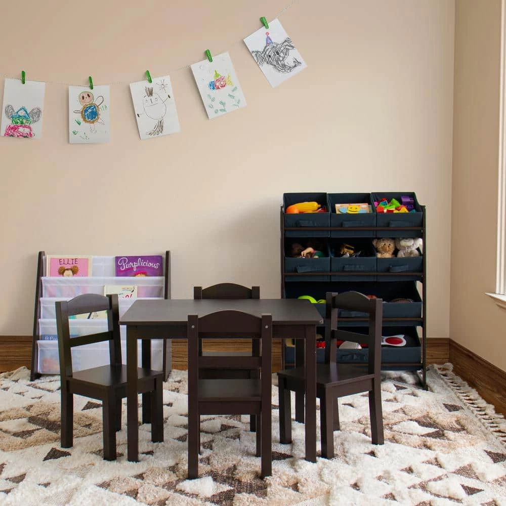 Henry Dark Pine and Navy Standard Fabric Bin Organizer 6 Small Bins and 2 Large Bins by Humble Crew 10 Henry Dark Pine and Navy Standard Fabric Bin Organizer 6 Small Bins and 2 Large Bins by Humble Crew - Image 10