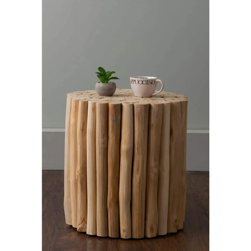 Mathiston Brown Teak Stool by East At Main 5 Mathiston Brown Teak Stool by East At Main - Image 5