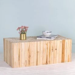 Rowan 43 in. Brown Large Rectangle Wood Coffee Table by East At Main -Shabby Chic Shop brown east at main coffee tables tt sy gr304 31 1000