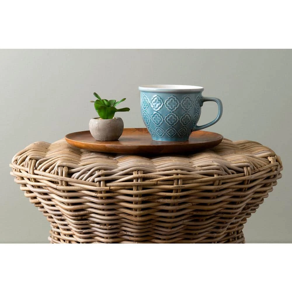 Akiman Natural Rattan Accent Table by East At Main 5 Akiman Natural Rattan Accent Table by East At Main - Image 5