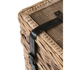 Colwell 24.5 in. Blue Rattan Accent Table by East At Main -Shabby Chic Shop brown east at main end side tables tt kh oa507 44 1000