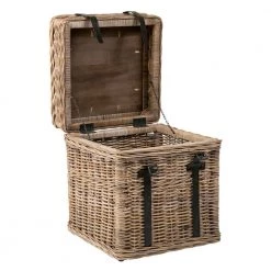 Colwell 24.5 in. Blue Rattan Accent Table by East At Main -Shabby Chic Shop brown east at main end side tables tt kh oa507 4f 1000