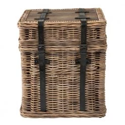 Colwell 24.5 in. Blue Rattan Accent Table by East At Main -Shabby Chic Shop brown east at main end side tables tt kh oa507 c3 1000