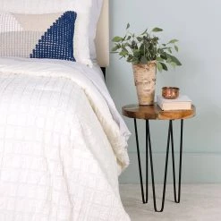 Menlo 19 in. Brown Teak Accent Table by East At Main -Shabby Chic Shop brown east at main end side tables tt uc fr514 31 1000