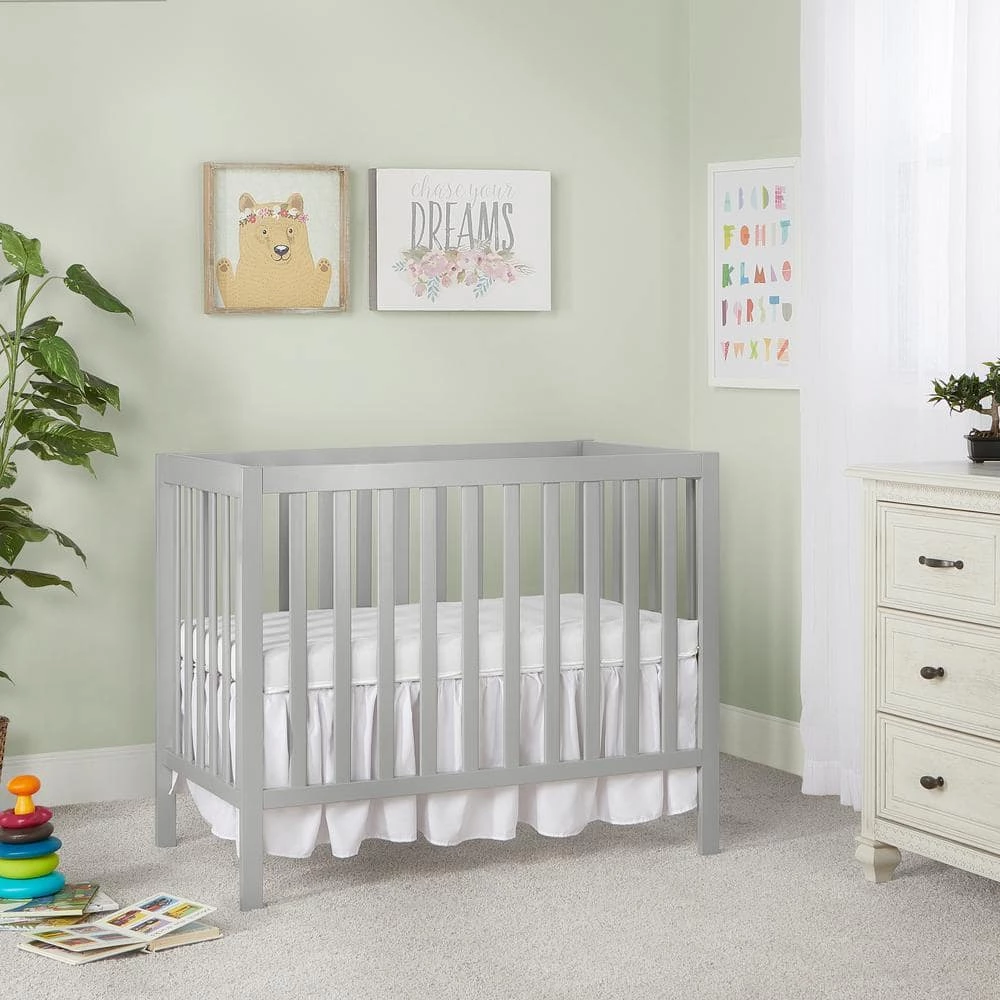 Edgewood 4-in-1 Cool Grey Convertible Mini Crib by Dream On Me 5 Edgewood 4-in-1 Cool Grey Convertible Mini Crib by Dream On Me - Image 5