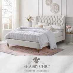 Cream White Belrose Linen Queen Bed Frame with Tufted Headboard by Shabby Chic 13 Cream White Belrose Linen Queen Bed Frame with Tufted Headboard by Shabby Chic -Shabby Chic Shop cream white shabby chic platform beds sbd253 03cwq hd 31 1000