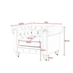 Macey Dark Grey Club Chair Button Tufted Velvet 42 in. L x 33.5 in. W x 30.3 in. H by Shabby Chic 13 Macey Dark Grey Club Chair Button Tufted Velvet 42 in. L x 33.5 in. W x 30.3 in. H by Shabby Chic -Shabby Chic Shop dark grey shabby chic accent chairs scc214 02dg hd 1d 1000