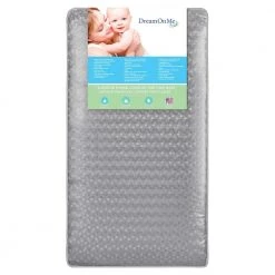 Superior Slumber 6 112 Coil Gray Spring Crib and Toddler Bed Mattress by Dream On Me