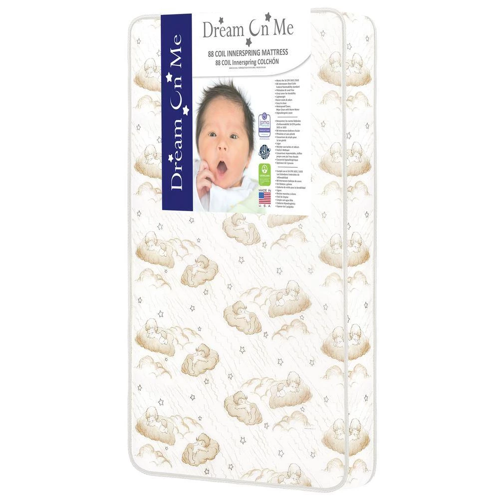 Sweet Dreams 6, 88 Coil Brown Spring Crib and Toddler Bed Mattress by Dream On Me 2 Sweet Dreams 6, 88 Coil Brown Spring Crib and Toddler Bed Mattress by Dream On Me - Image 2