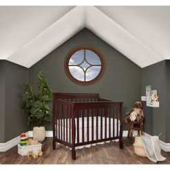 Aden 4-in-1 Espresso Convertible Mini Crib by Dream On Me -Shabby Chic Shop espresso dream on me cribs 628 e c3 1000