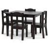 Espresso Collection 5-Piece Espresso Table and Chair Set by Humble Crew