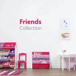 Friends 5-Piece White/Pink/Purple Kids Table and Chair Set by Humble Crew -Shabby Chic Shop freinds white pink and purple humble crew kids tables chairs tc727 31 1000