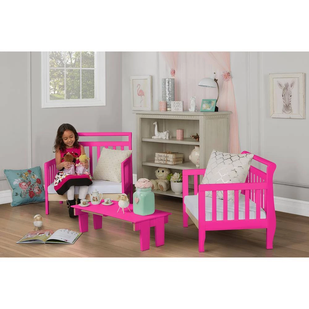 3 in 1 Fuchsia Pink Toddler Bed Convertible Kit by Dream On Me 2 3 in 1 Fuchsia Pink Toddler Bed Convertible Kit by Dream On Me - Image 2