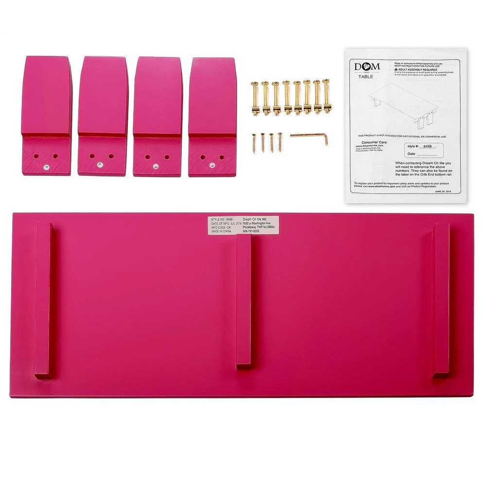 3 in 1 Fuchsia Pink Toddler Bed Convertible Kit by Dream On Me 4 3 in 1 Fuchsia Pink Toddler Bed Convertible Kit by Dream On Me - Image 4