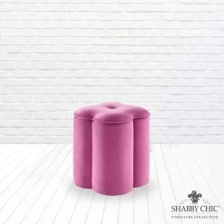 Journei Fuchsia Ottoman Upholstered Velvet 17.5 L x 17.5 W x 18.5 H by Shabby Chic -Shabby Chic Shop fuchsia shabby chic ottomans sso238 02fc hd 1f 1000