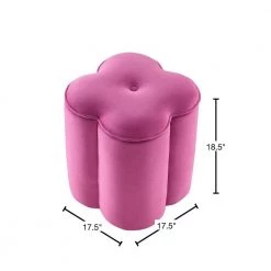 Journei Fuchsia Ottoman Upholstered Velvet 17.5 L x 17.5 W x 18.5 H by Shabby Chic -Shabby Chic Shop fuchsia shabby chic ottomans sso238 02fc hd 40 1000