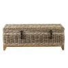 Kai 47 in. Gray Large Rectangle Wicker Coffee Table with Lift Top by East At Main