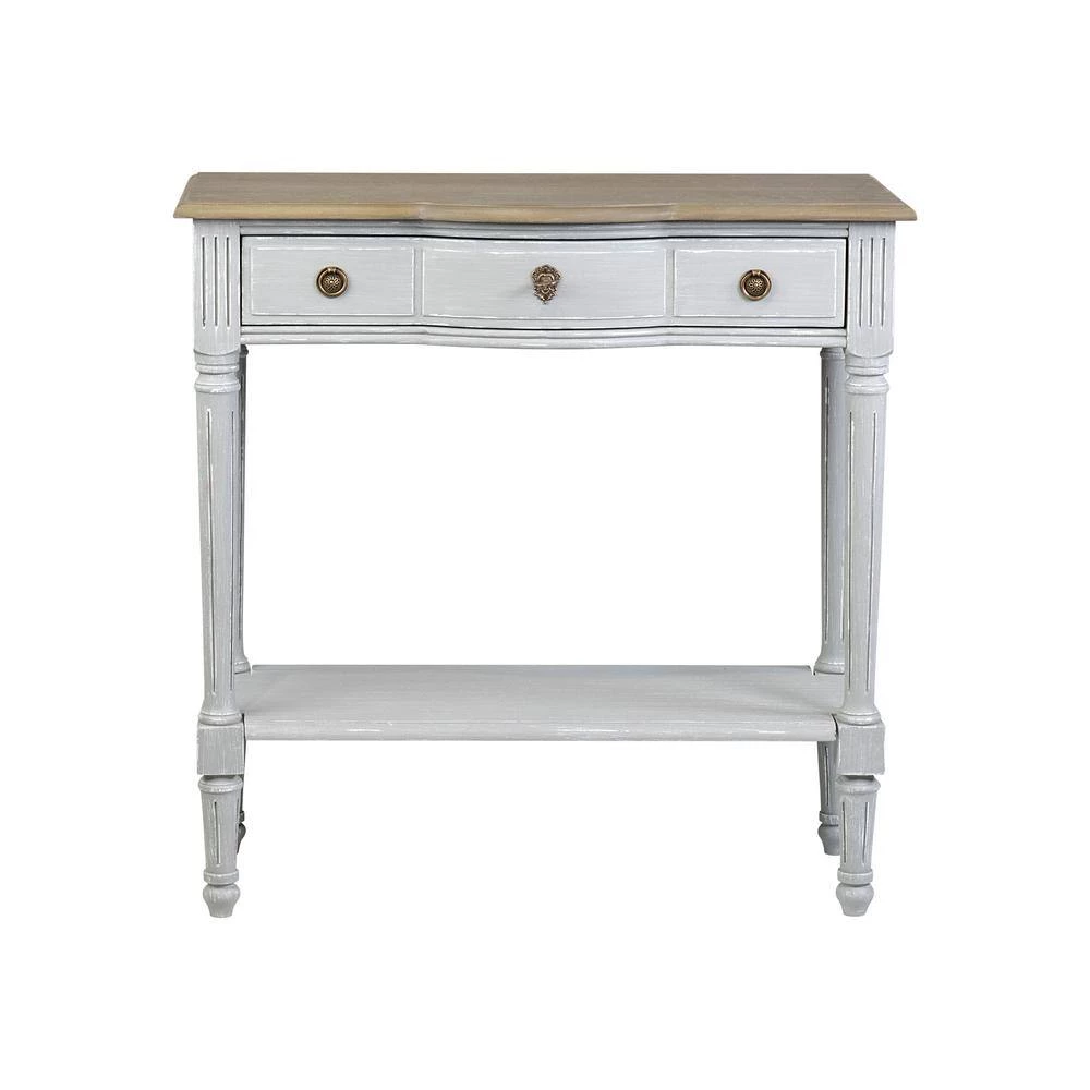 Gracelynn 32 in. Light Gray Standard Rectangle Bayur Wood Console Table with Drawers by East At Main 5 Gracelynn 32 in. Light Gray Standard Rectangle Bayur Wood Console Table with Drawers by East At Main - Image 5