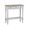 Gracelynn 32 in. Light Gray Standard Rectangle Bayur Wood Console Table with Drawers by East At Main