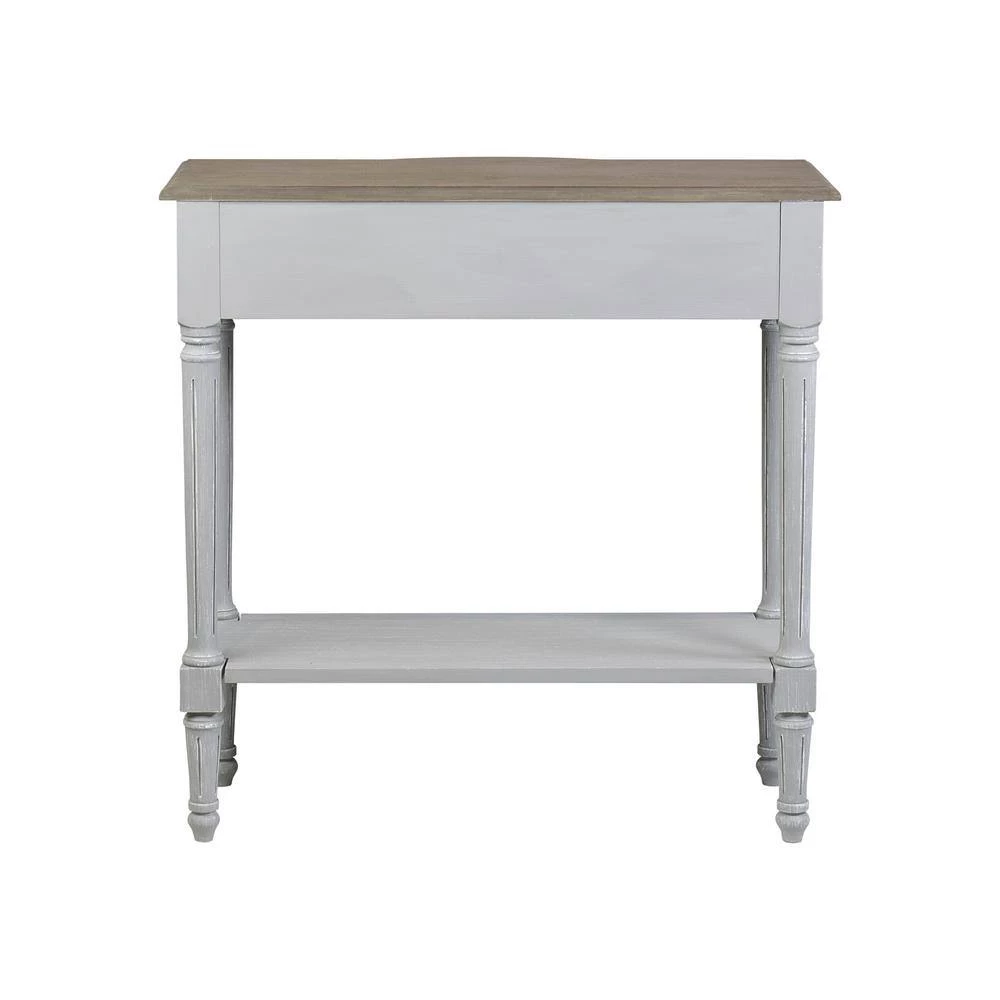 Gracelynn 32 in. Light Gray Standard Rectangle Bayur Wood Console Table with Drawers by East At Main 7 Gracelynn 32 in. Light Gray Standard Rectangle Bayur Wood Console Table with Drawers by East At Main - Image 7
