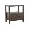 Hooper Gray 2 Drawer Accent Side Table Large by East At Main