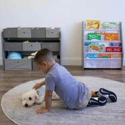 Camden Grey Fabric Multi-Bin Toy Organizer with 9-Storage Bins by Humble Crew -Shabby Chic Shop gray humble crew kids storage cubes wo487 31 1000