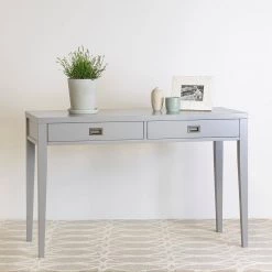 Lillian 48 in. Rectangular Grey 2 Drawer Computer Desk with Storage by East At Main -Shabby Chic Shop grey east at main computer desks tt cst 68103 dg 31 1000