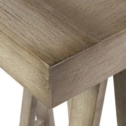 Gwen 29.5 in. Grey Mahogany Desk by East At Main -Shabby Chic Shop grey east at main writing desks tt df sv329 4f 1000