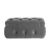 Jahlil Grey Ottoman Upholstered Velvet 36.4 L x 25 W x 17 H by Shabby Chic