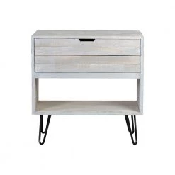 Ocilla Gray Mindi Wood Accent Table by East At Main