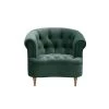 Ismail Hunter Green Accent Chair Upholstered Button Tufted Velvet by Shabby Chic