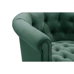Ismail Hunter Green Accent Chair Upholstered Button Tufted Velvet by Shabby Chic -Shabby Chic Shop hunter green shabby chic accent chairs scc223 02hg hd 77 1000