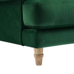 Carli's Collection 60 in. Wide Round Arms Velvet Upholstery Traditional Style L Shaped Reversible Sofa in Green by Shabby Chic -Shabby Chic Shop hunter green velvet shabby chic sofas couches srs283 02hg hd 76 1000