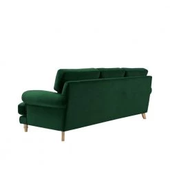 Carli's Collection 60 in. Wide Round Arms Velvet Upholstery Traditional Style L Shaped Reversible Sofa in Green by Shabby Chic -Shabby Chic Shop hunter green velvet shabby chic sofas couches srs283 02hg hd 77 1000