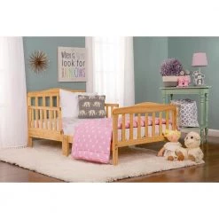 Classic Design Natural Toddler Bed by Dream On Me -Shabby Chic Shop natural dream on me kids beds 624 n 31 1000